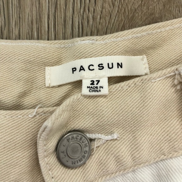 PacSun Utility Barrel Tan Cargo Pants High Waist Tan & Cream Jeans women’s 27 - Picture 9 of 10
